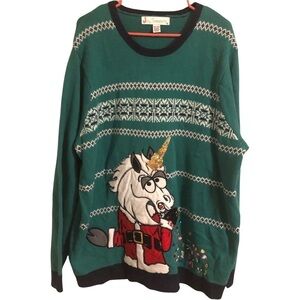 Christmas Unicorn Sweater candy throw up xxl
